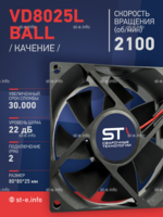 Вентилятор  VD8025L Ball (качения) 24V - st-e.info - Кострома