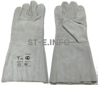 Перчатки-краги для сварщика пятипалые серые - st-e.info - Кострома