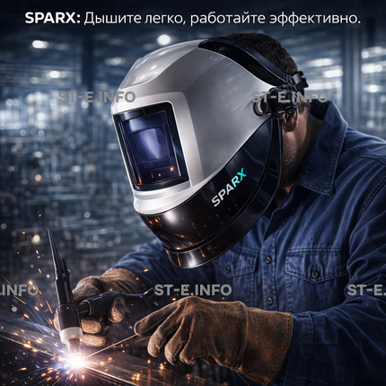 Маска сварщика Sparx с устройством подачи воздуха - st-e.info - Кострома